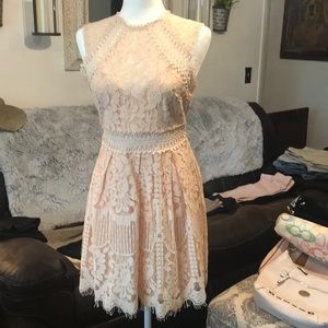 NWT blush pink lace size medium dress